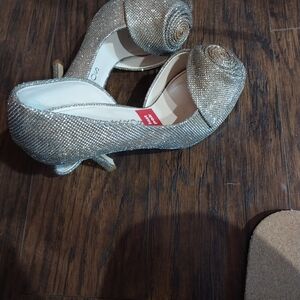 Caparros Silver Sparkle Heels